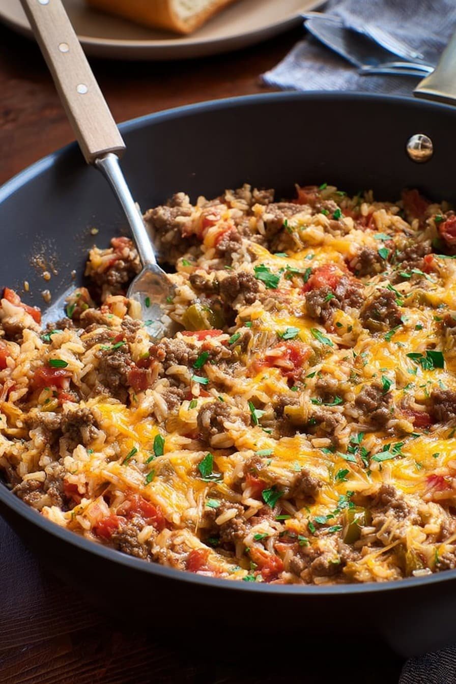 Ground Beef and Rice Skillet