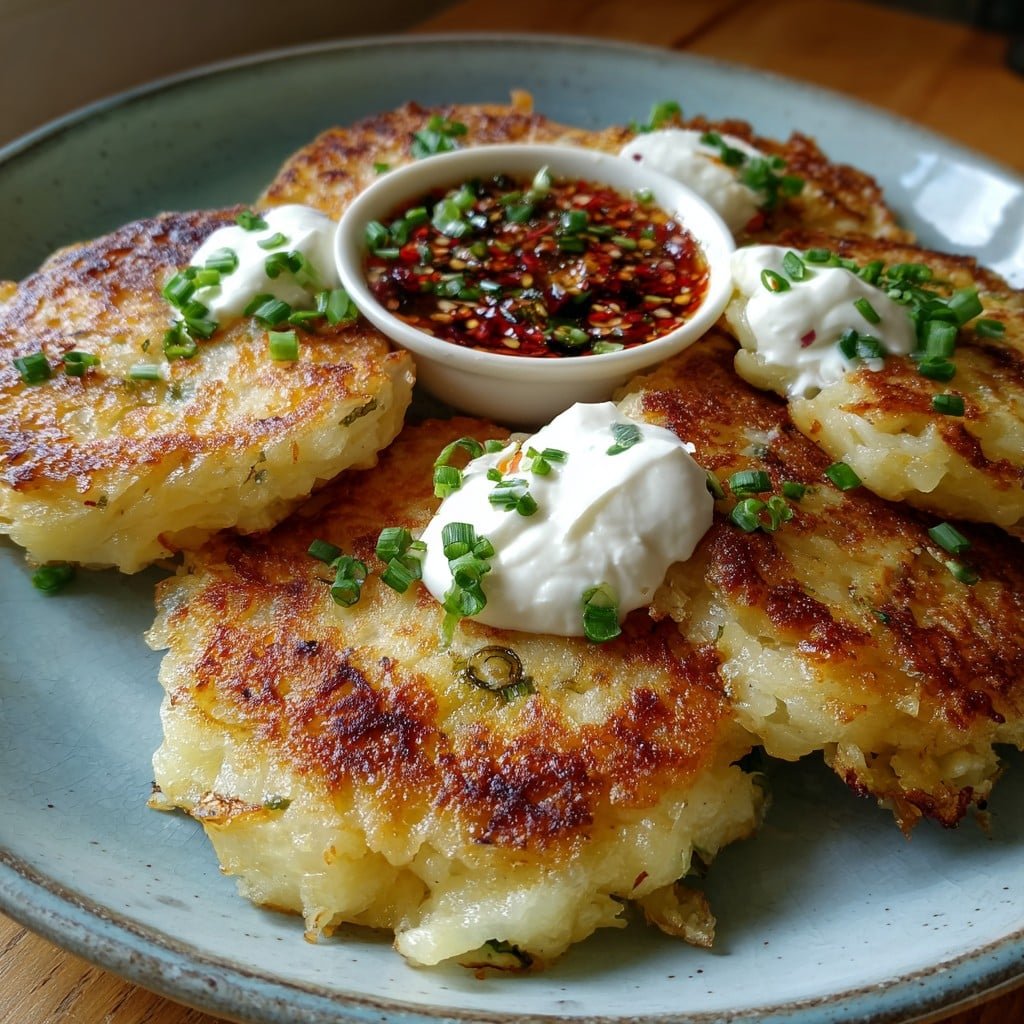 Potato and Onion Cheese Pancakes