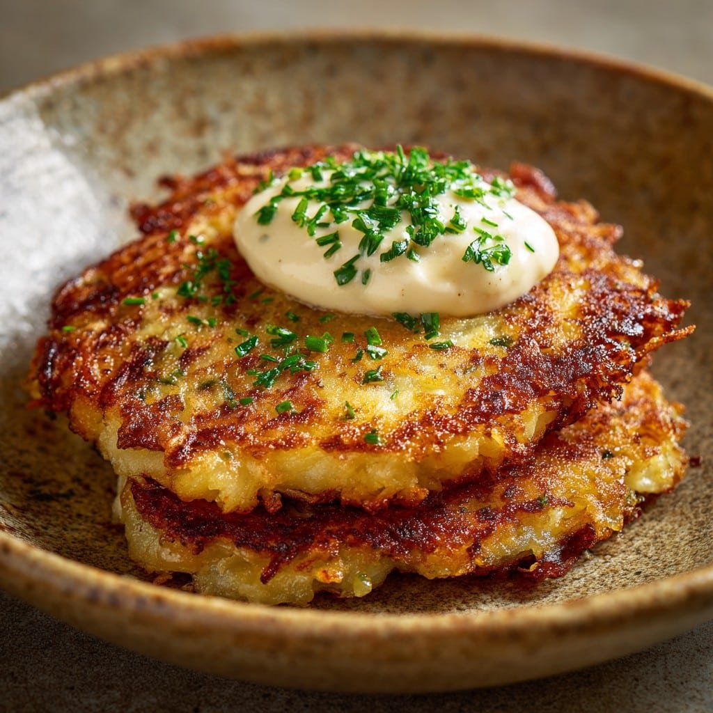 Potato and Onion Cheese Pancakes