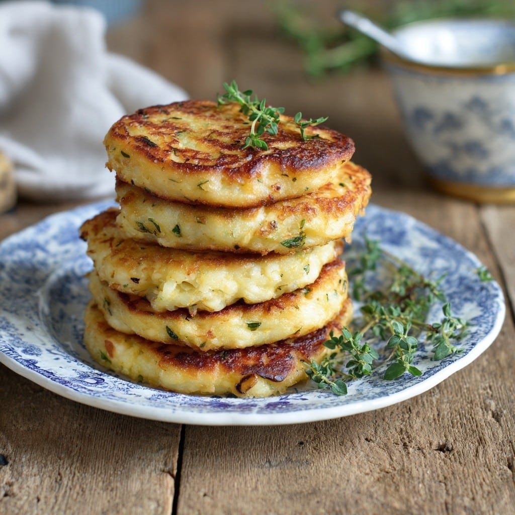 Potato and Onion Cheese Pancakes