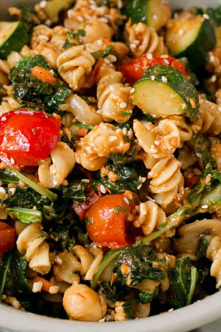 Balsamic Roasted Veggie Pasta Salad