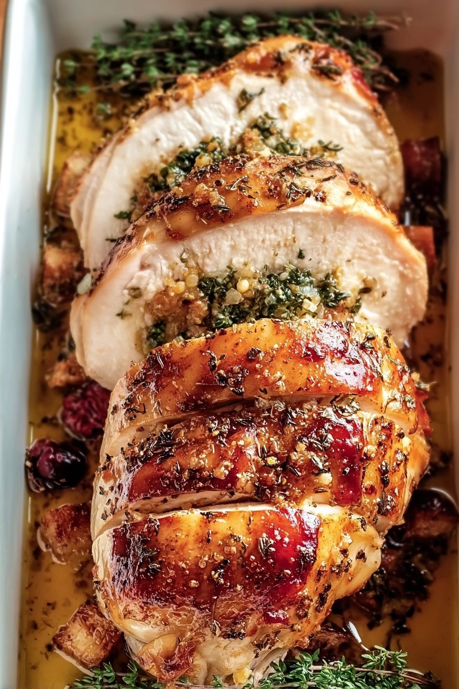 Best Christmas Stuffed Turkey Breast