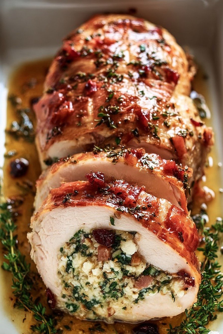 Best Christmas Stuffed Turkey Breast