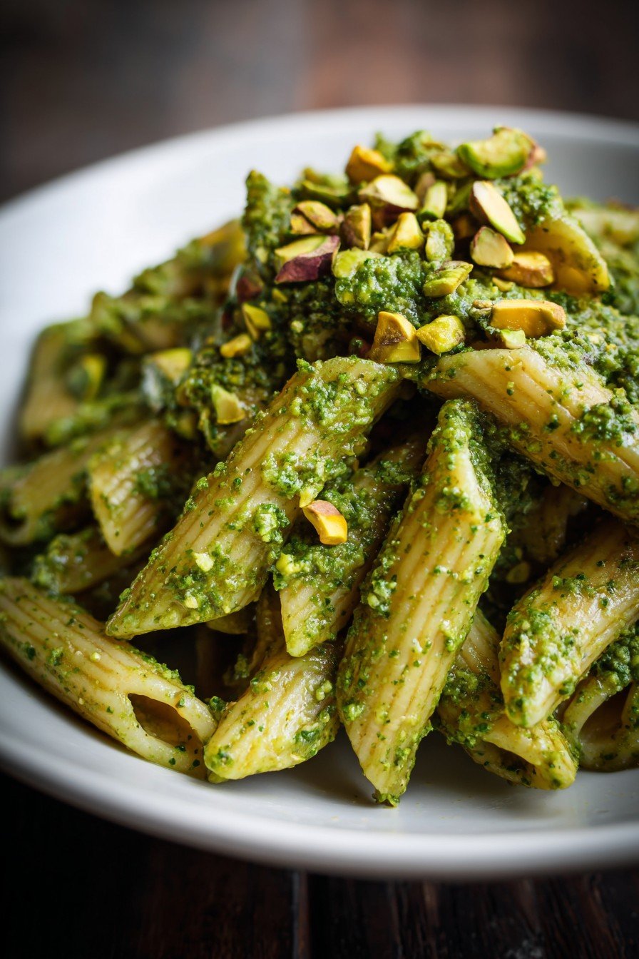 Creamy 5 Ingredient Pistachio Pesto Pasta