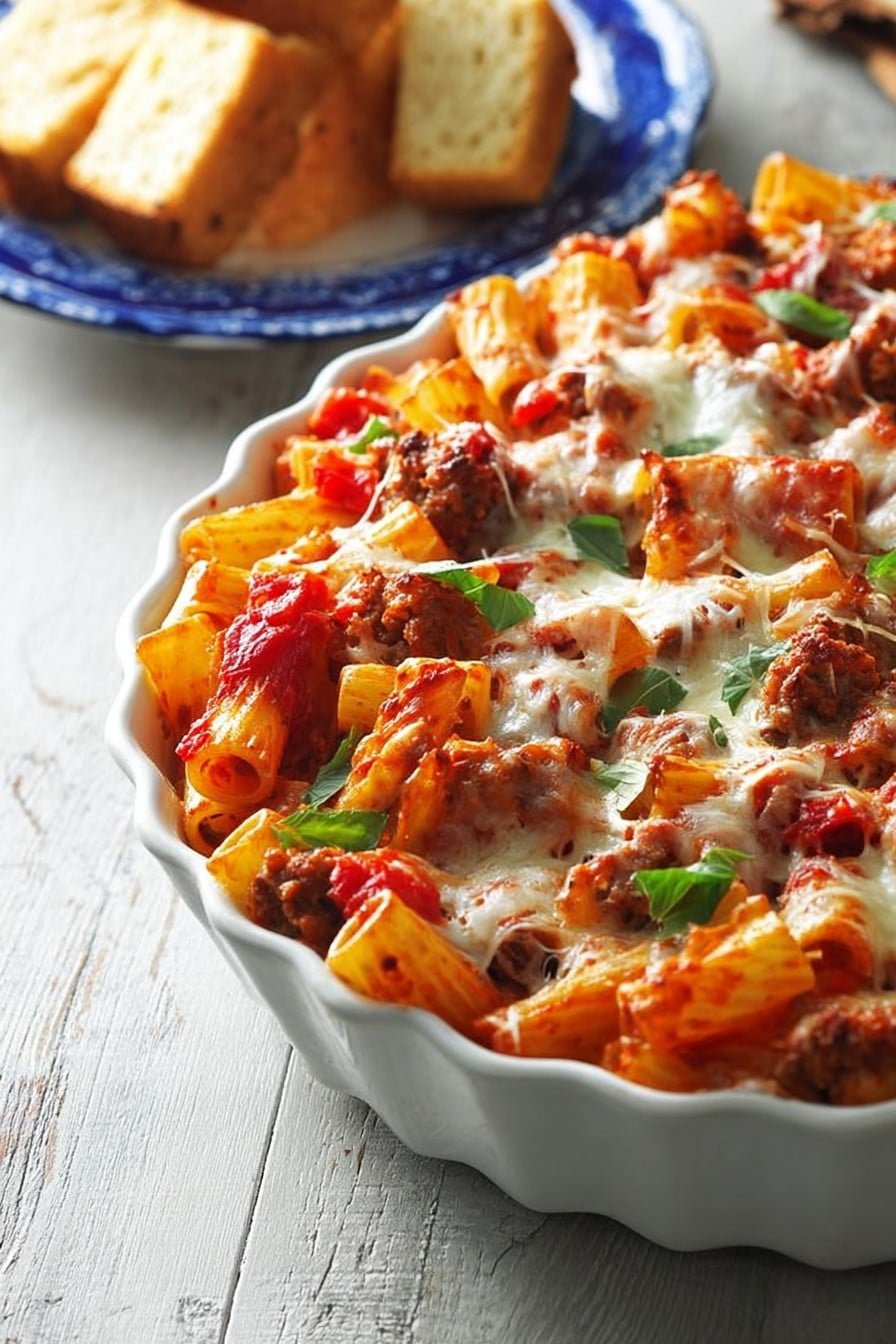 Four-Cheese Sausage Rigatoni