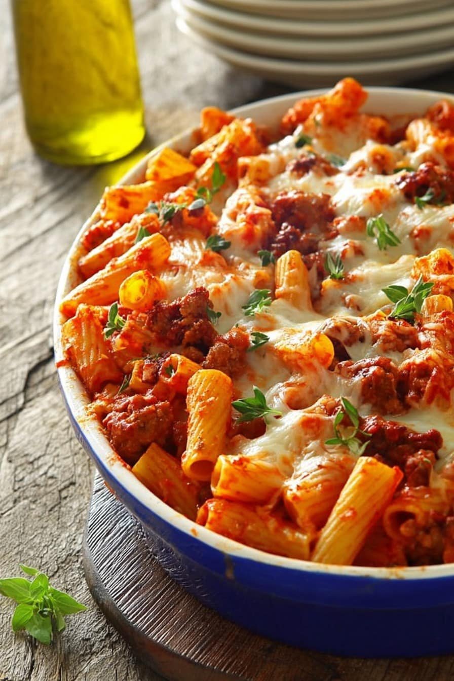Four-Cheese Sausage Rigatoni