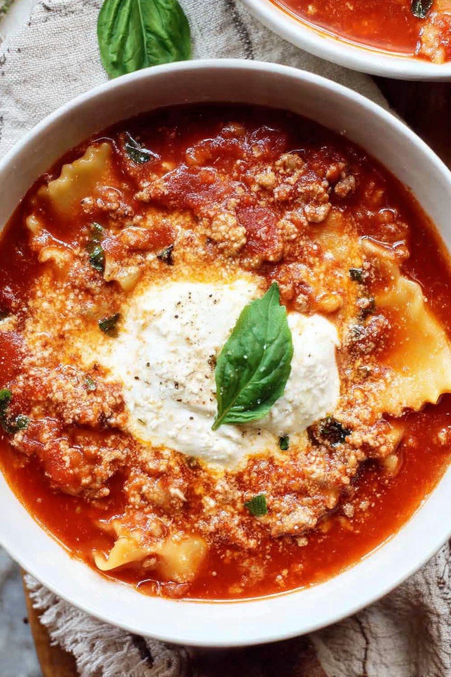 Healthy One-Pot Lasagna Soup