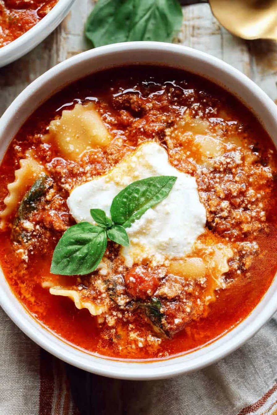 Healthy One-Pot Lasagna Soup