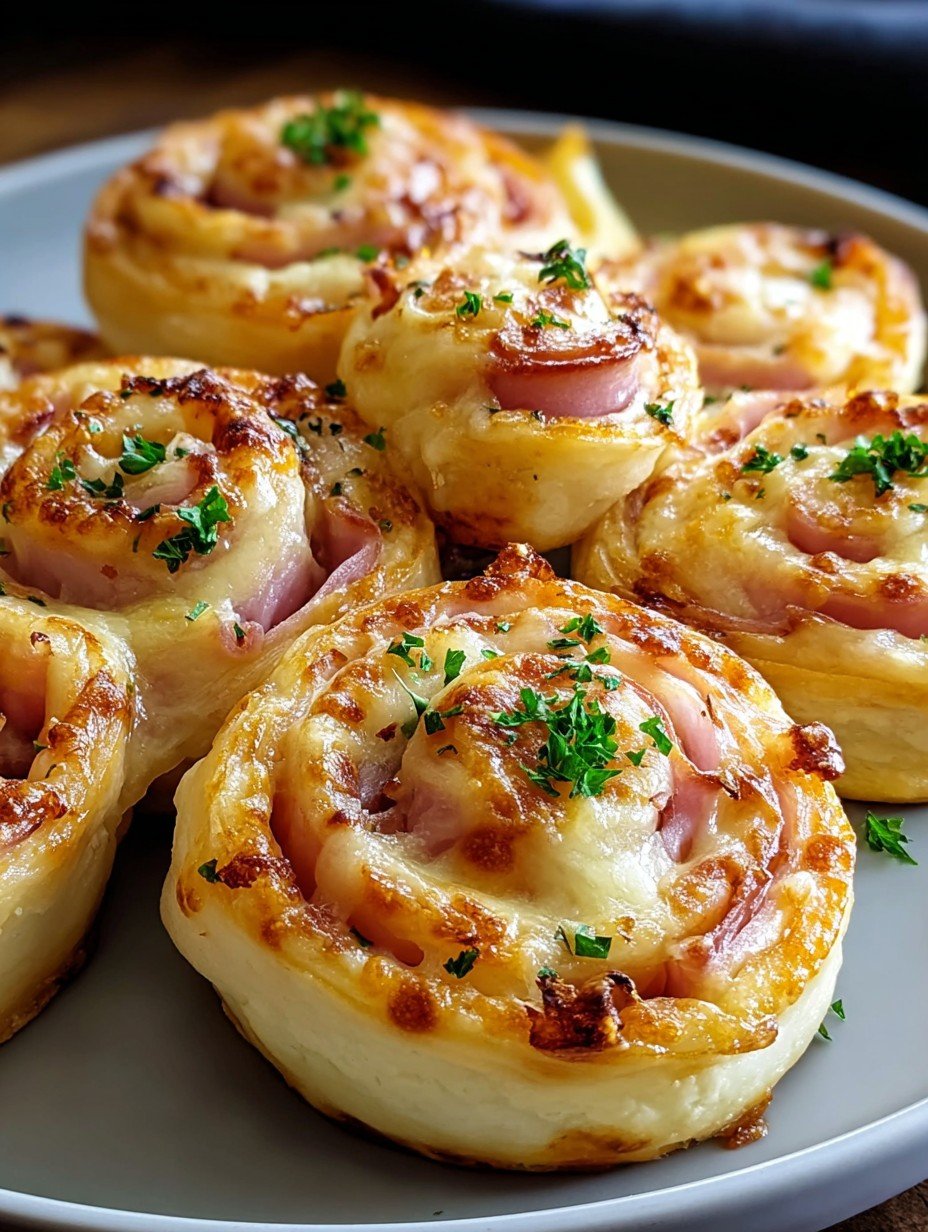 Hot Ham and Cheese Pinwheels