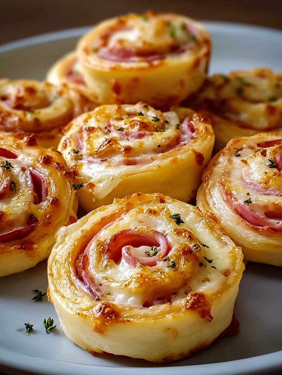 Hot Ham and Cheese Pinwheels