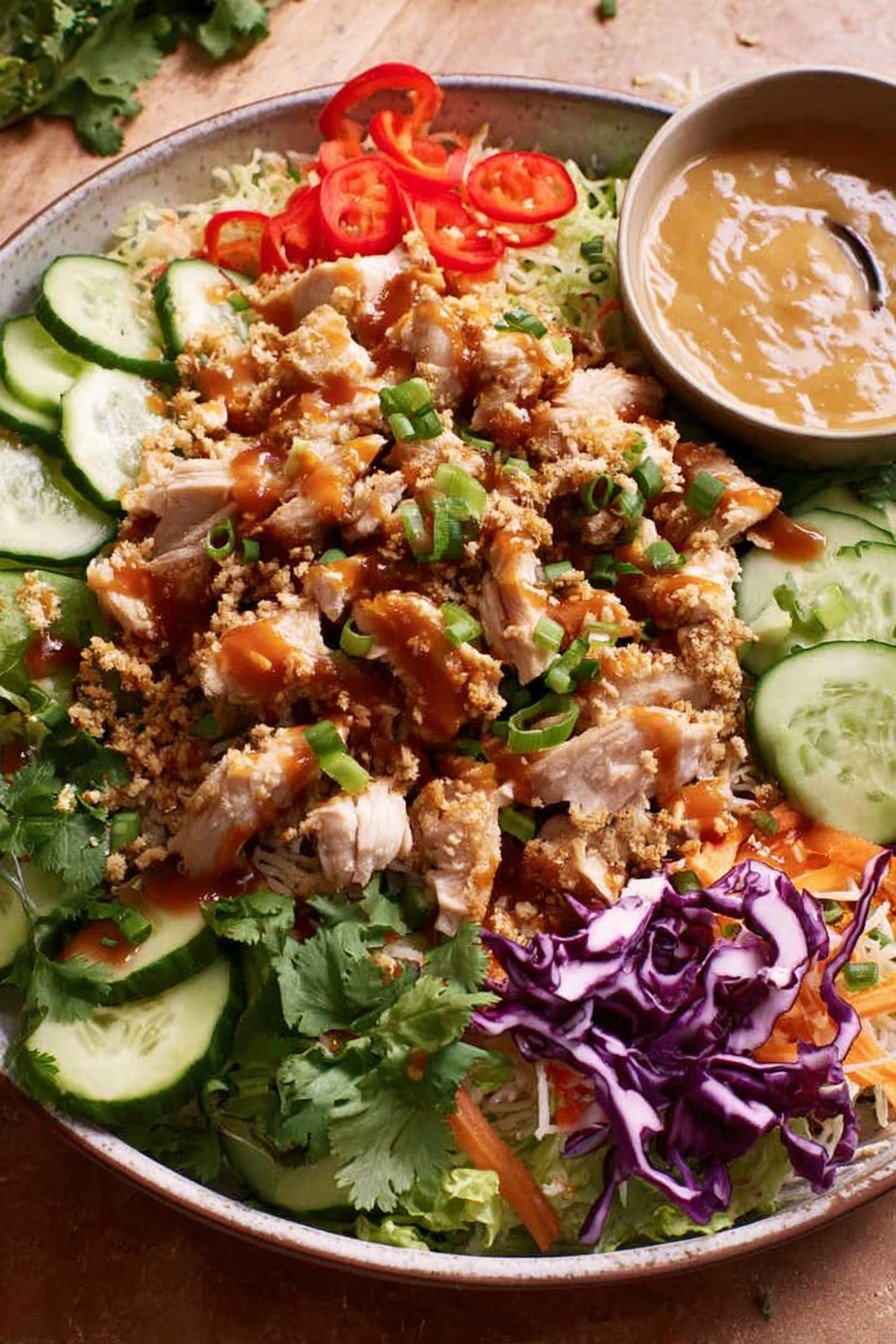 Teriyaki Chicken Crispy Rice Salad