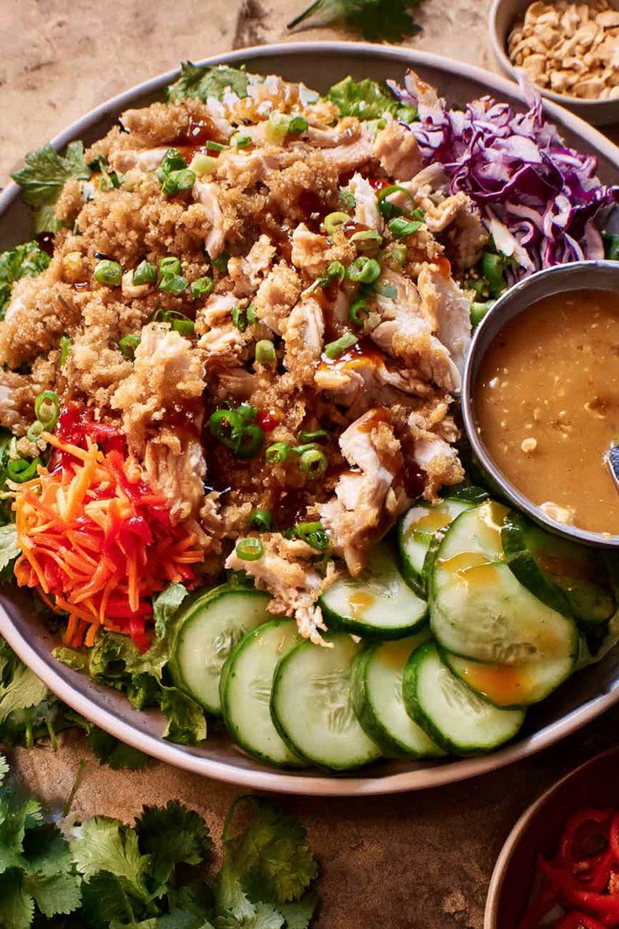 Teriyaki Chicken Crispy Rice Salad