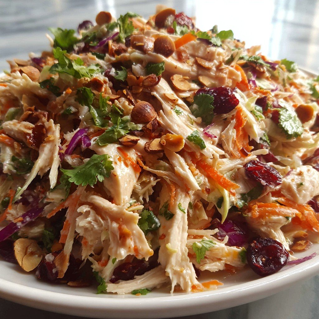 Asian Chicken Cranberry Salad: End Sad Lunch in 15 Min