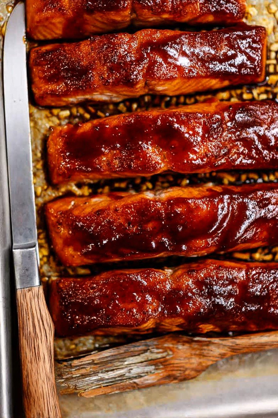 Baked BBQ Salmon with Buttery Corn Rice