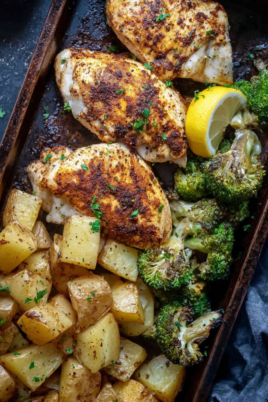 Baked Chicken Breasts and Potatoes