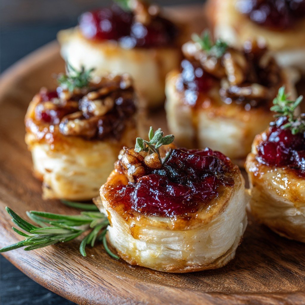 Baked Cranberry Brie Bites : Easy 5-Ingredient Holiday Appetizer