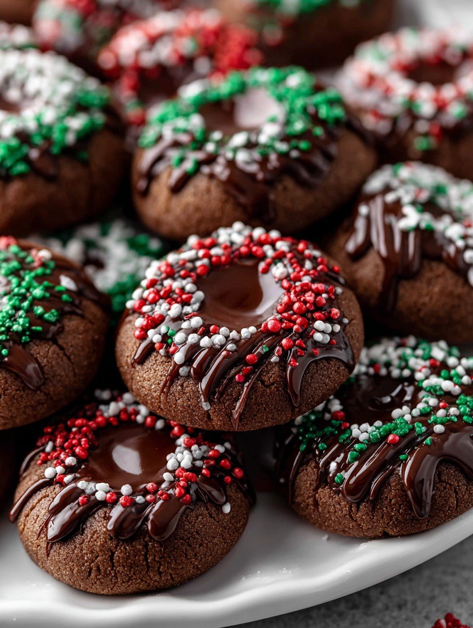 Chocolate Peppermint Blossoms, Christmas Cookies Idea