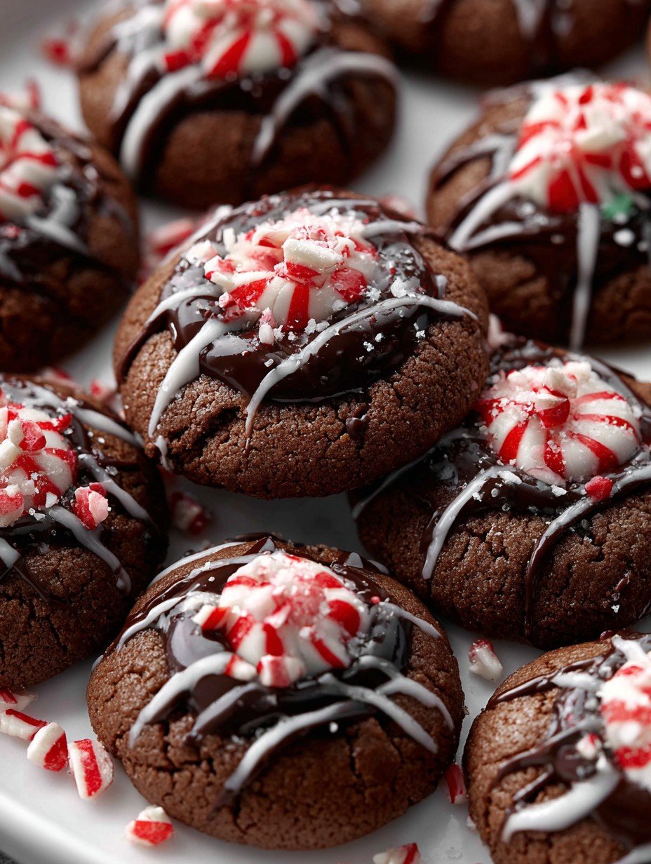 Chocolate Thumbprint Christmas Cookies