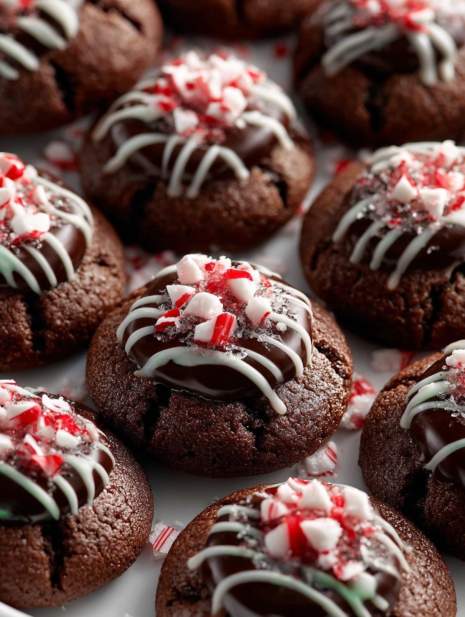 Chocolate Thumbprint Christmas Cookies