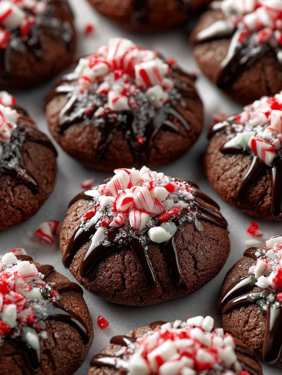 Chocolate Thumbprint Christmas Cookies