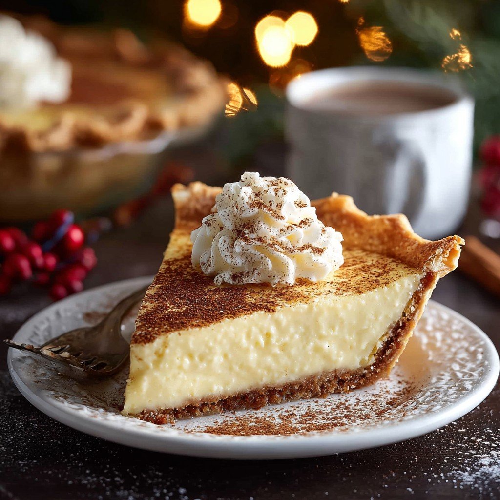 Christmas Eve Cinnamon-Vanilla Custard Pie – Creamy Holiday Dessert Magic