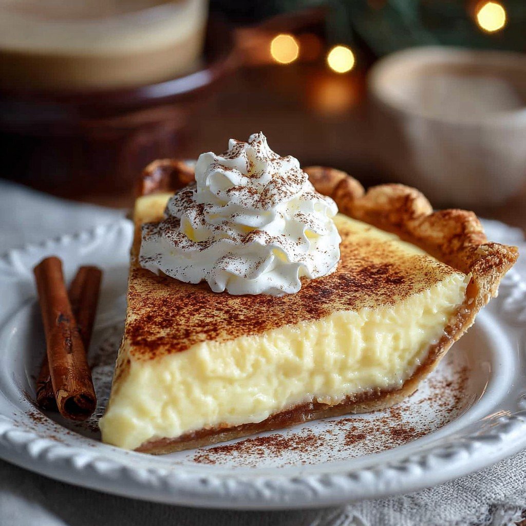 Christmas Eve Cinnamon-Vanilla Custard Pie – Creamy Holiday Dessert Magic