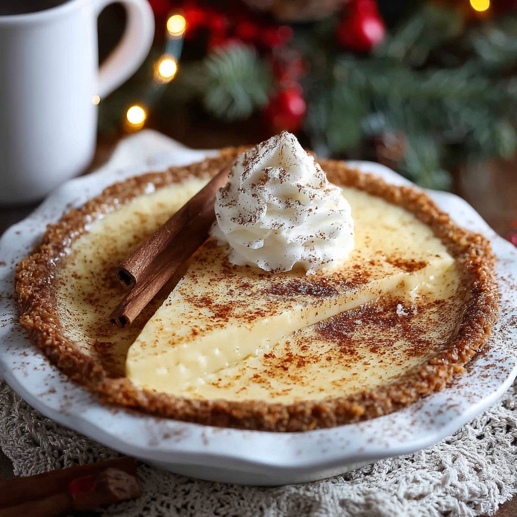 Christmas Eve Cinnamon-Vanilla Custard Pie – Creamy Holiday Dessert Magic