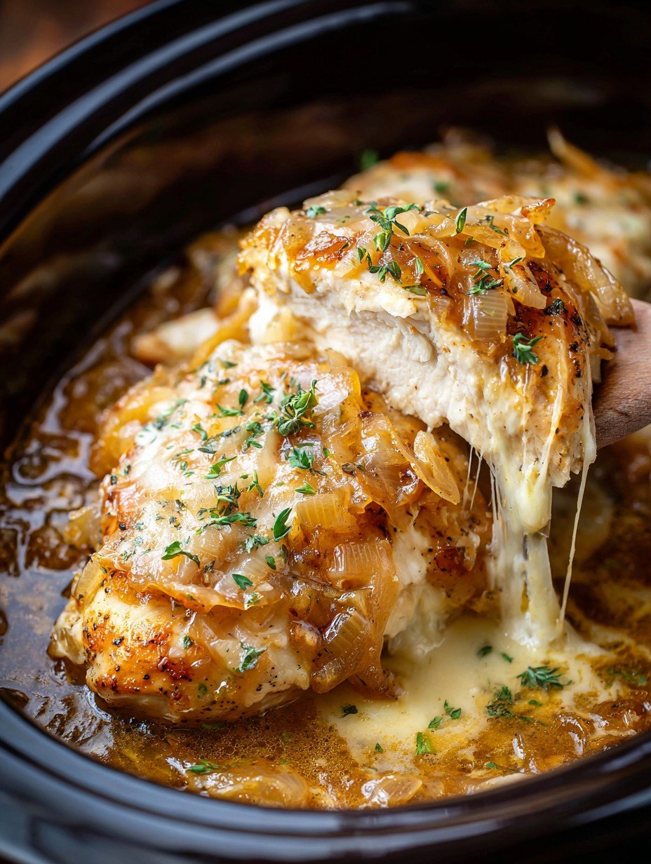 Crock Pot French Onion Chicken