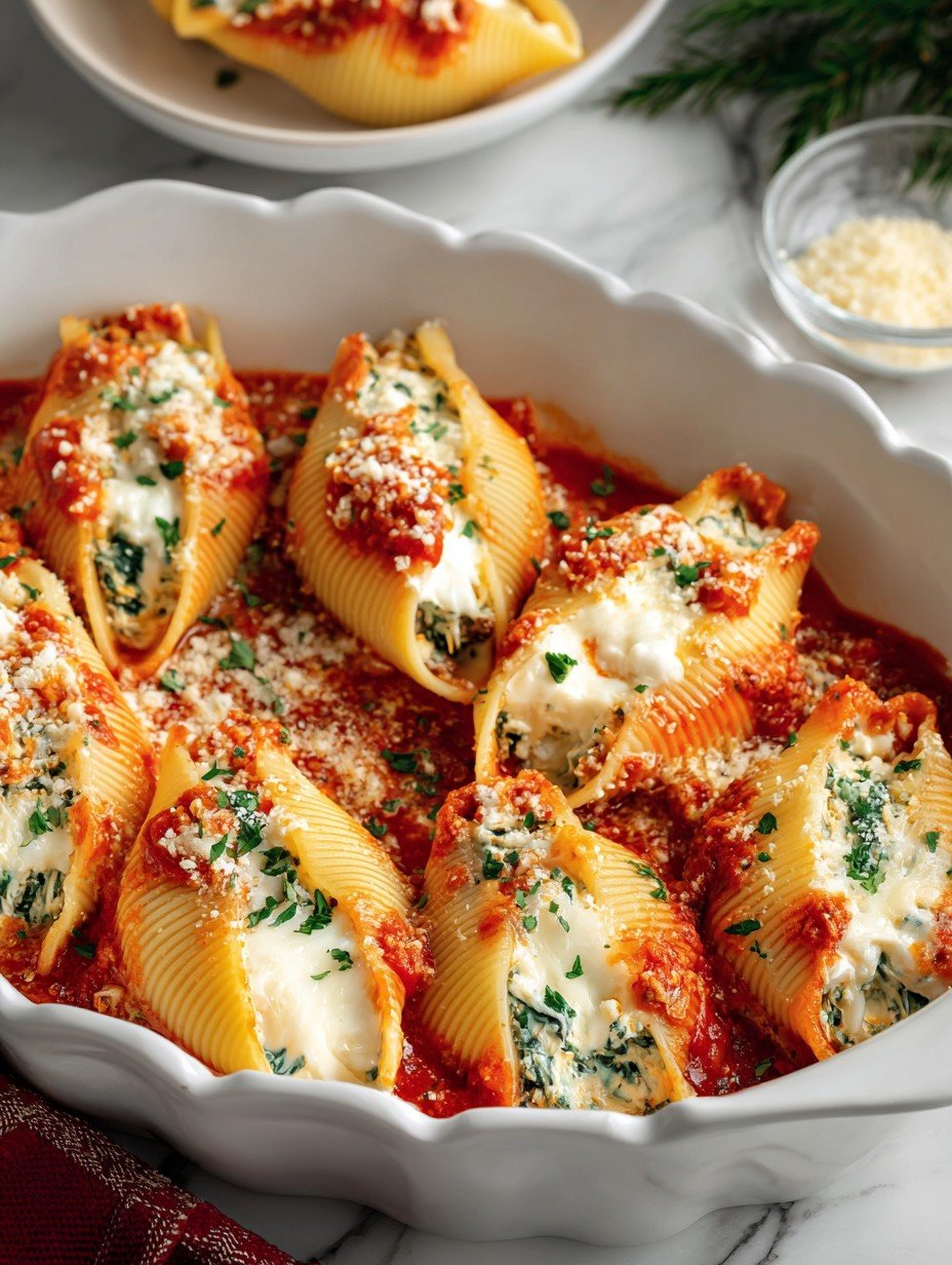 Easy Christmas Stuffed Shells Recipe