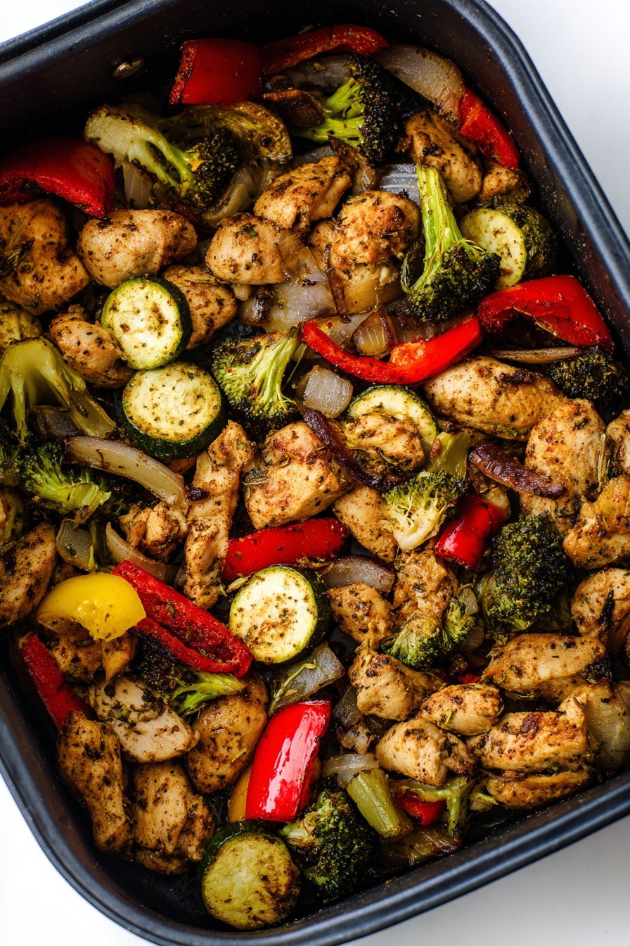 Healthy Air Fryer Chicken and Veggies