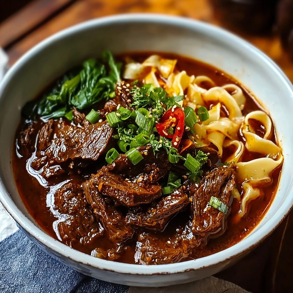 Korean Beef Noodles: Slow Cooker Comfort