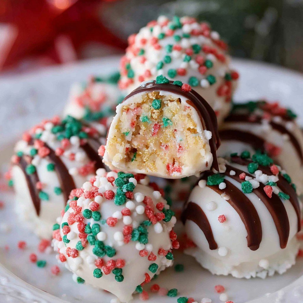 Little Debbie Christmas Tree Cake Truffles (Easy No-Bake Recipe)