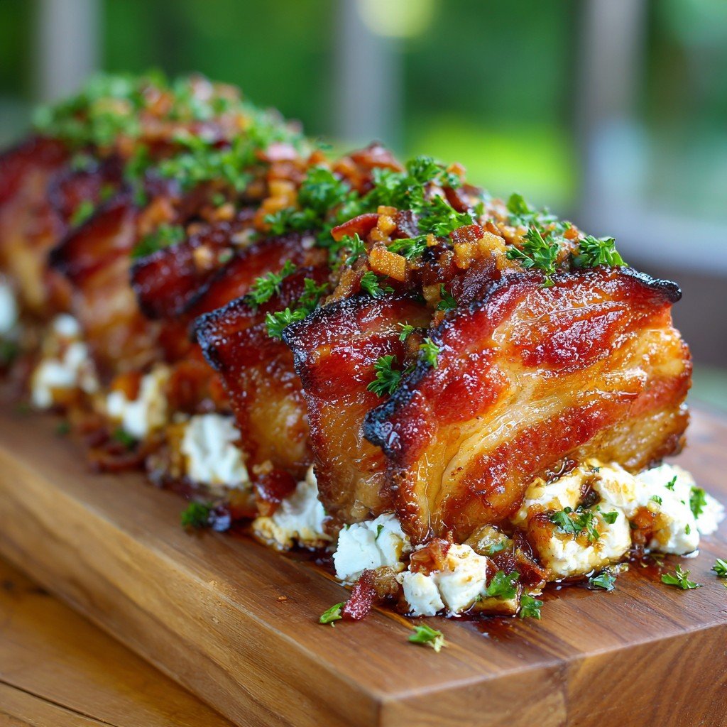 Million Dollar Bacon Goat Cheese Appetizer Log