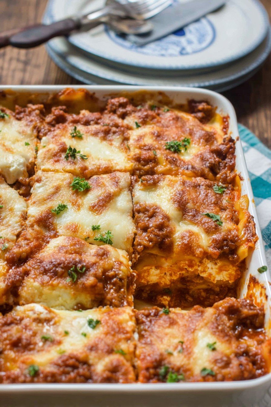 Mom’s Cottage Cheese Lasagna