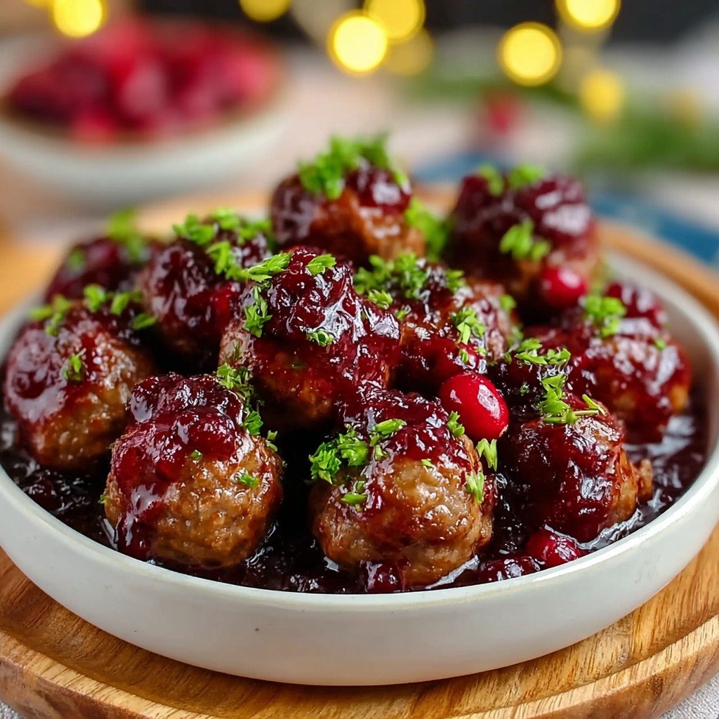 Quick Christmas Cranberry Meatballs for Festive Gatherings