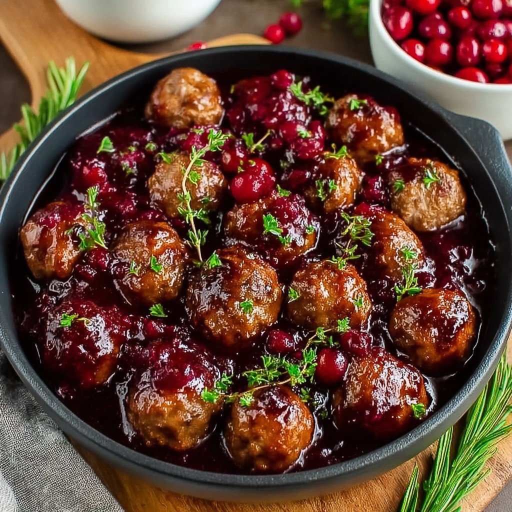 Quick Christmas Cranberry Meatballs for Festive Gatherings