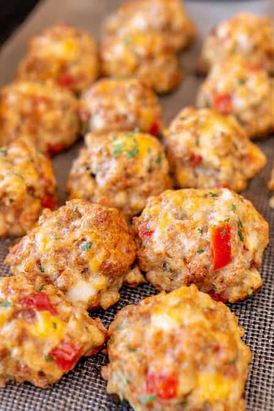 Rotel Cream Cheese Sausage Balls