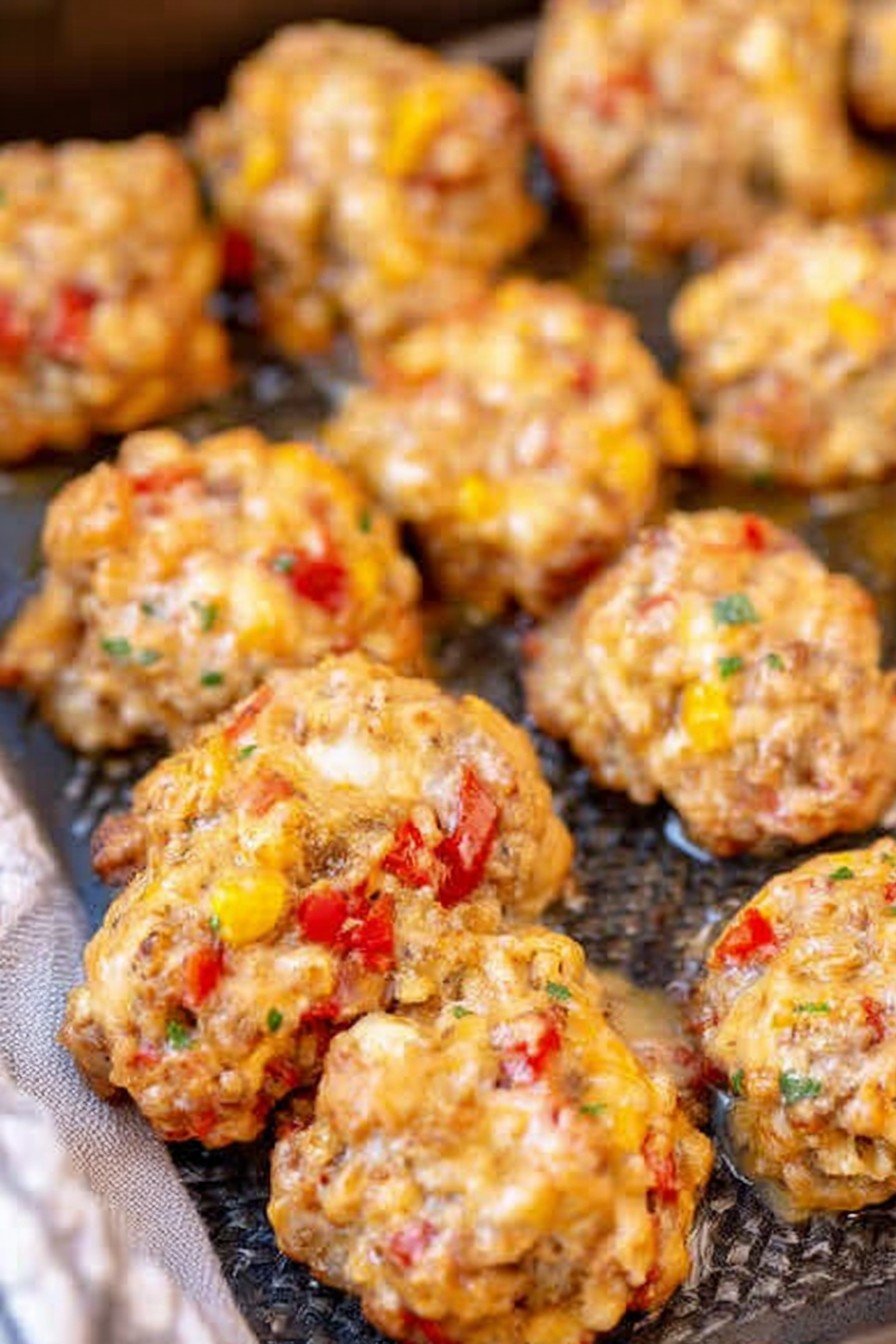 Rotel Cream Cheese Sausage Balls