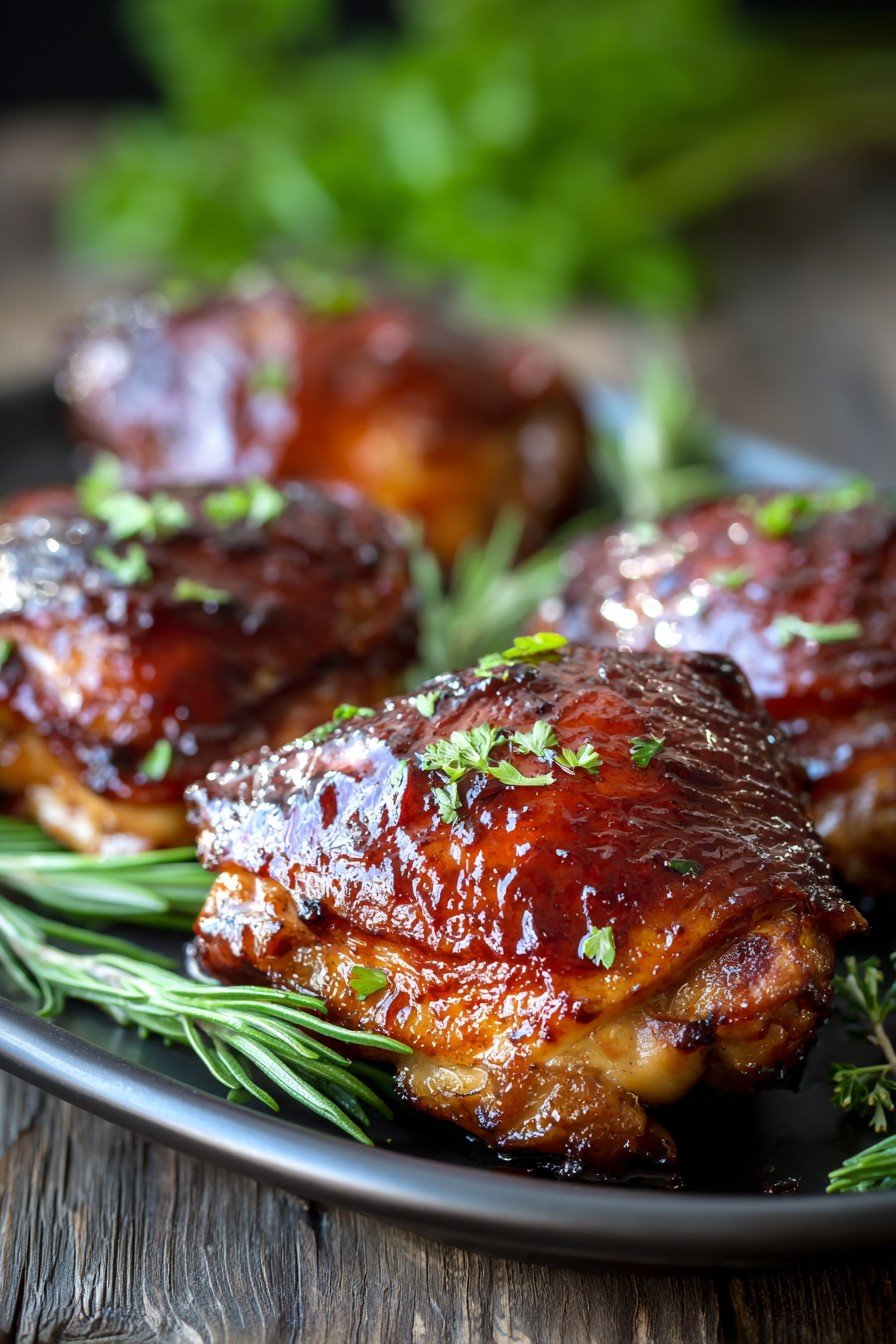 Slow Cooker BBQ Chicken Thighs
