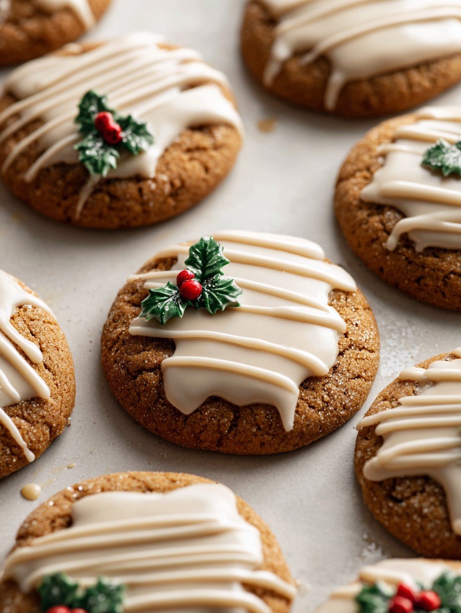 Soft Gingerbread Cookies with Maple Glaze