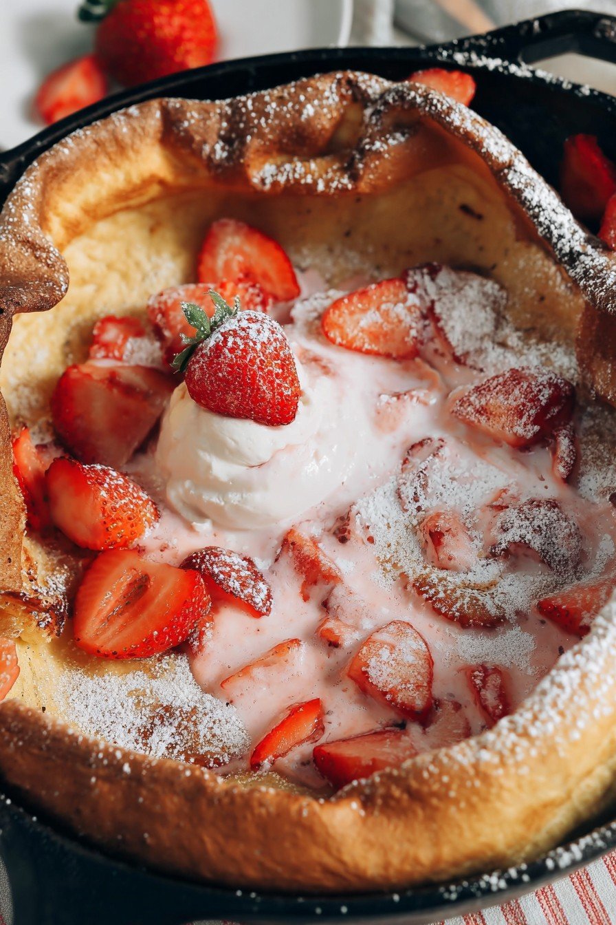 Strawberry Cream Dutch Baby