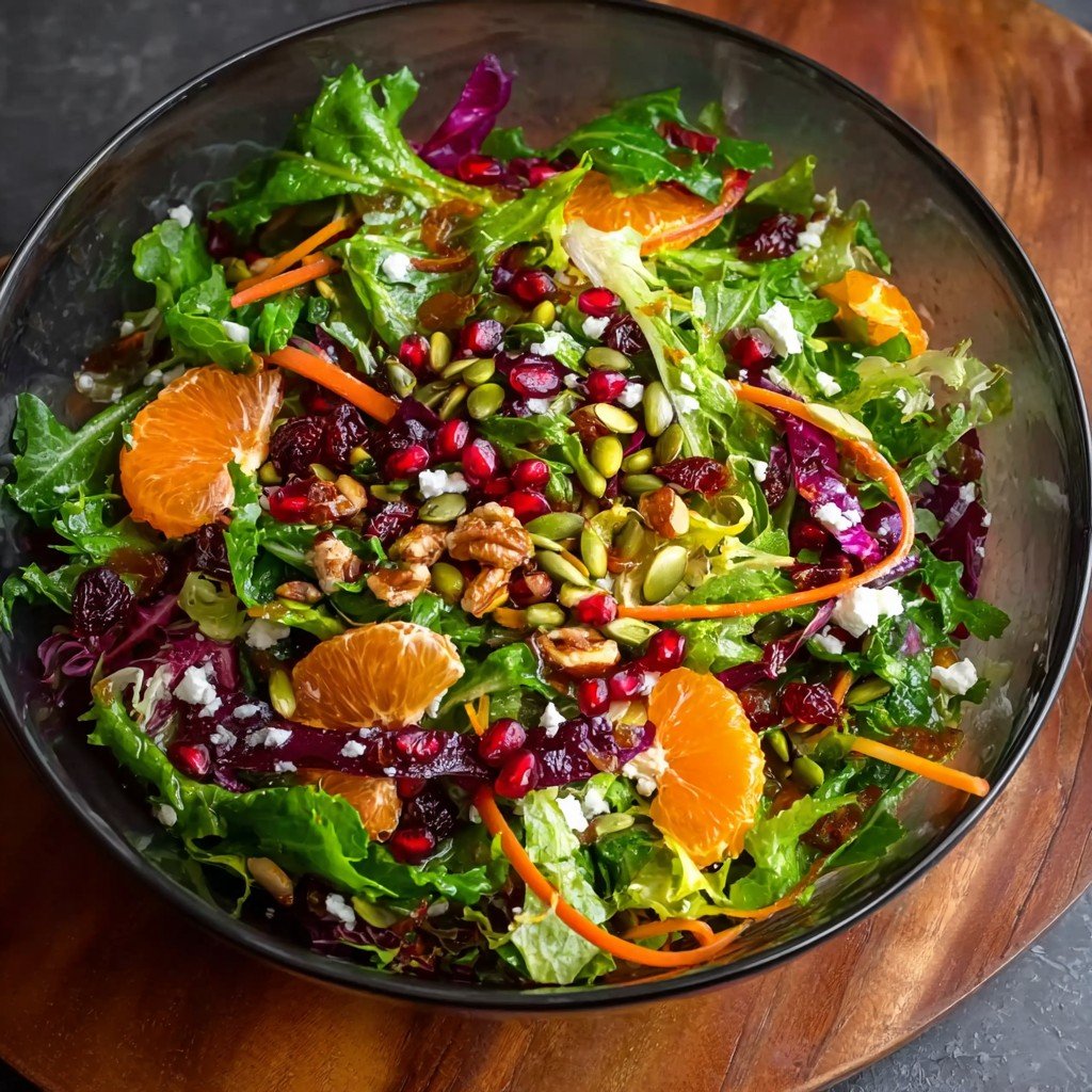 Winter Salad Recipe(oranges, pomegranate, feta cheese)