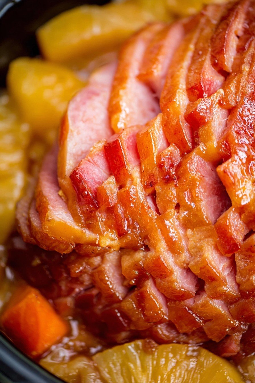 Crock Pot Brown Sugar Pineapple Ham
