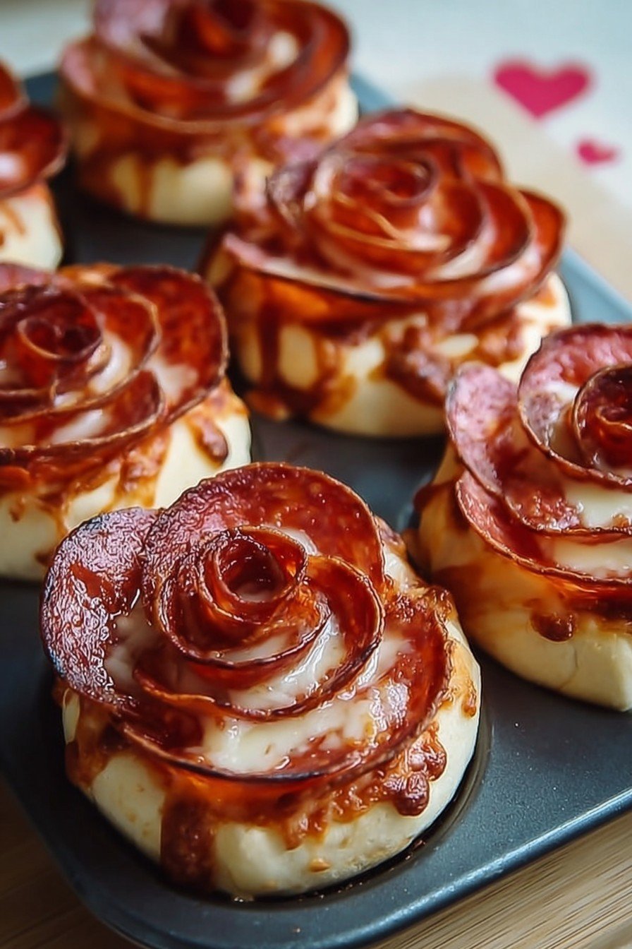 Easy Pizza Roses for Valentine’s Day