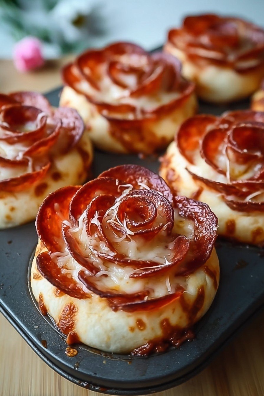 Easy Pizza Roses for Valentine’s Day