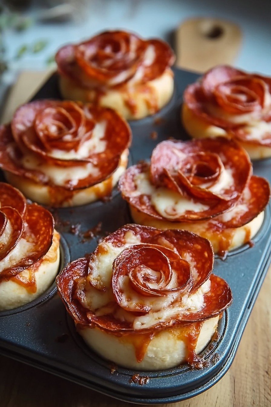 Easy Pizza Roses for Valentine’s Day