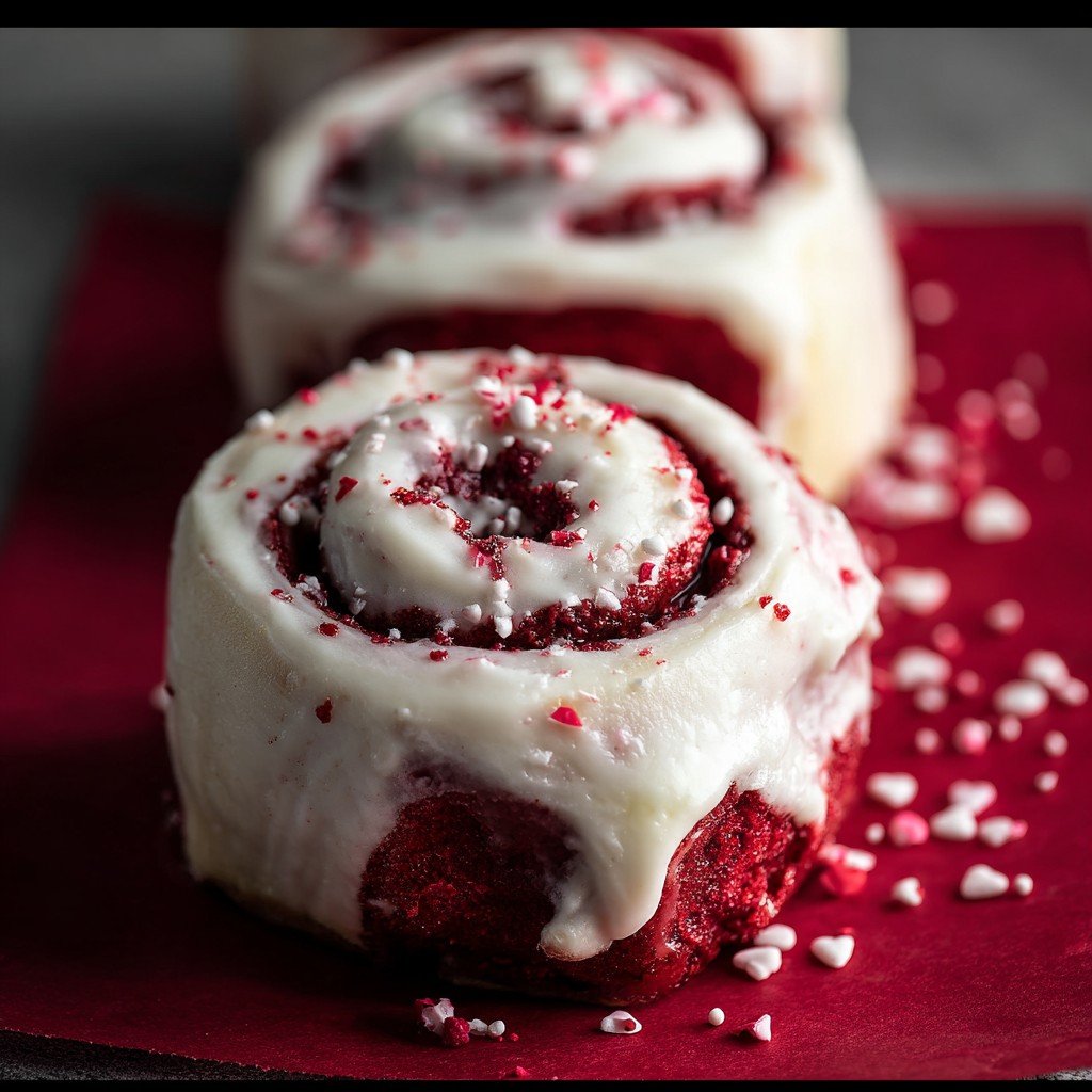 Red Velvet Valentine’s Day Cinnamon Rolls