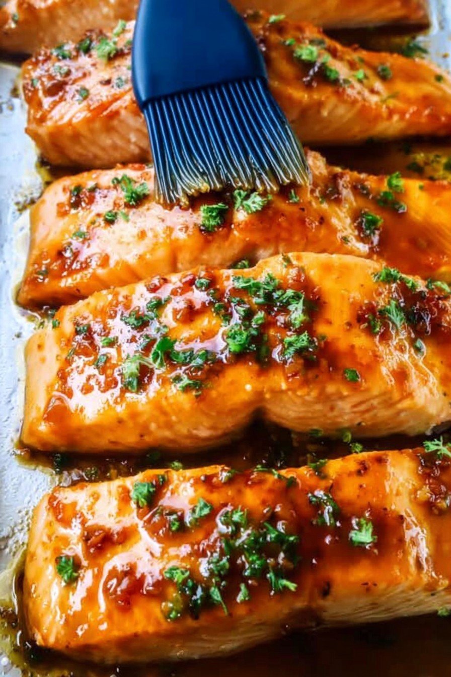 Baked Honey Glazed Salmon