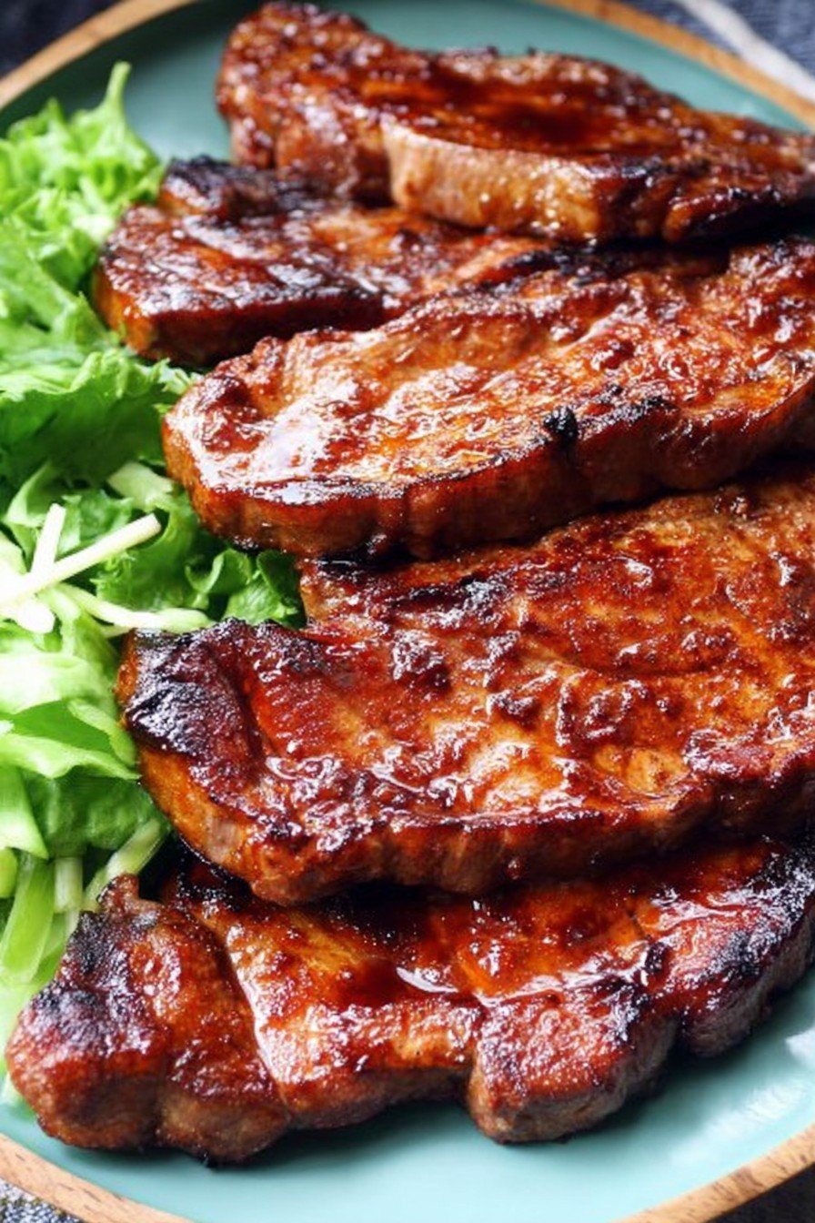 Barbecued Pork Steaks