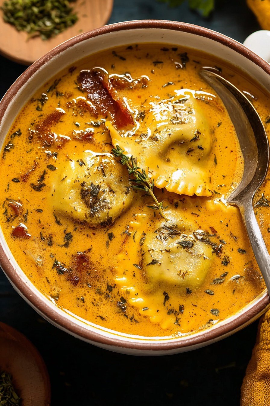 Cozy Tuscan Ravioli Soup Recipe